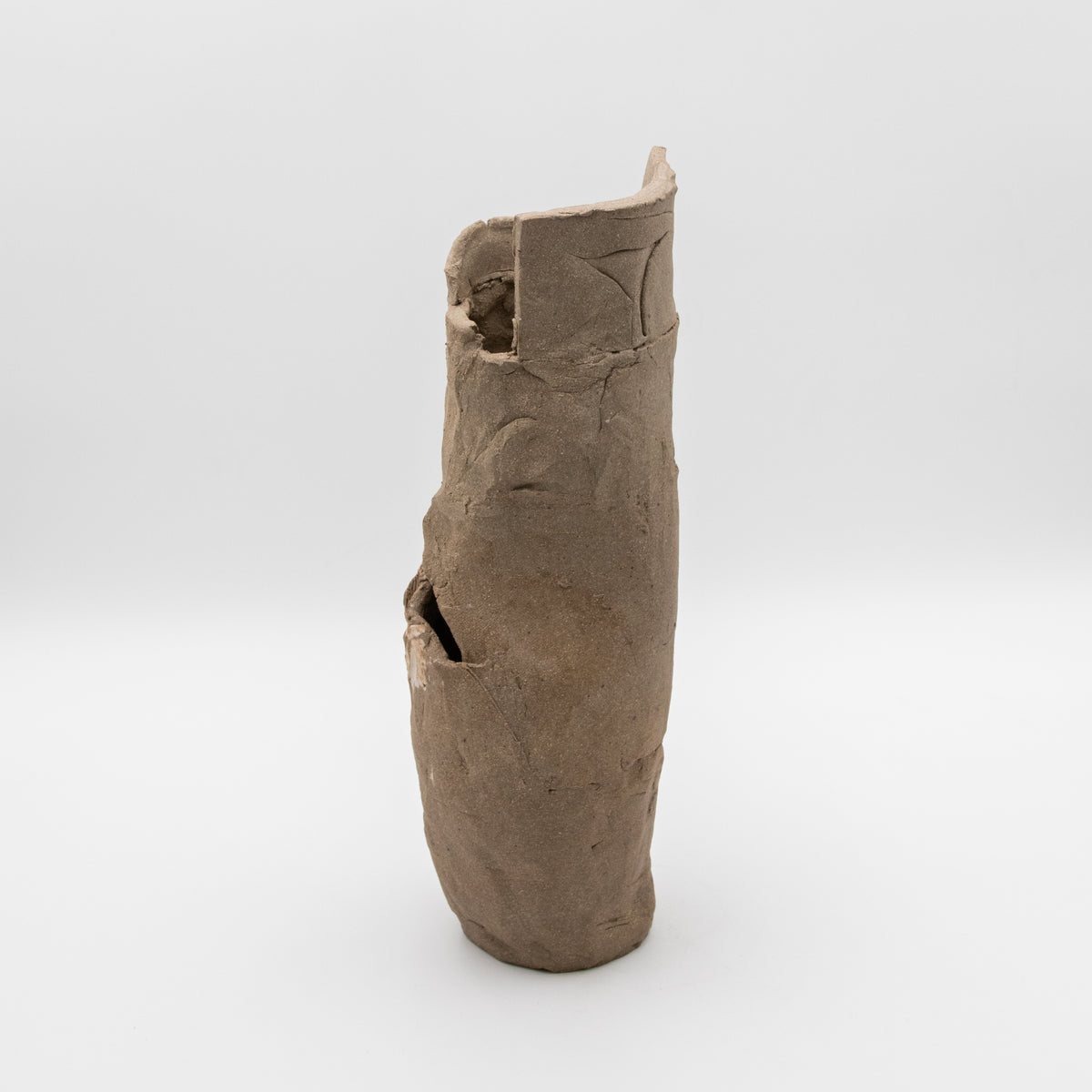 Unglazed Stoneware & Porcelain Vessel