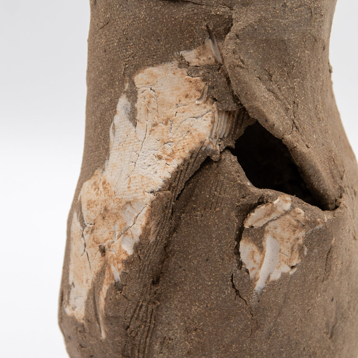 Unglazed Stoneware & Porcelain Vessel