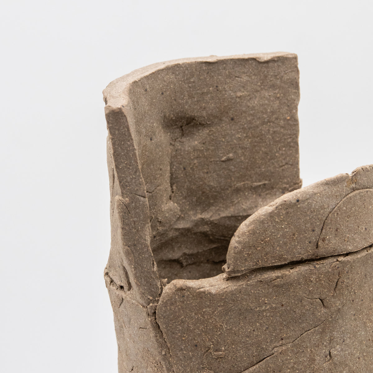 Unglazed Stoneware & Porcelain Vessel