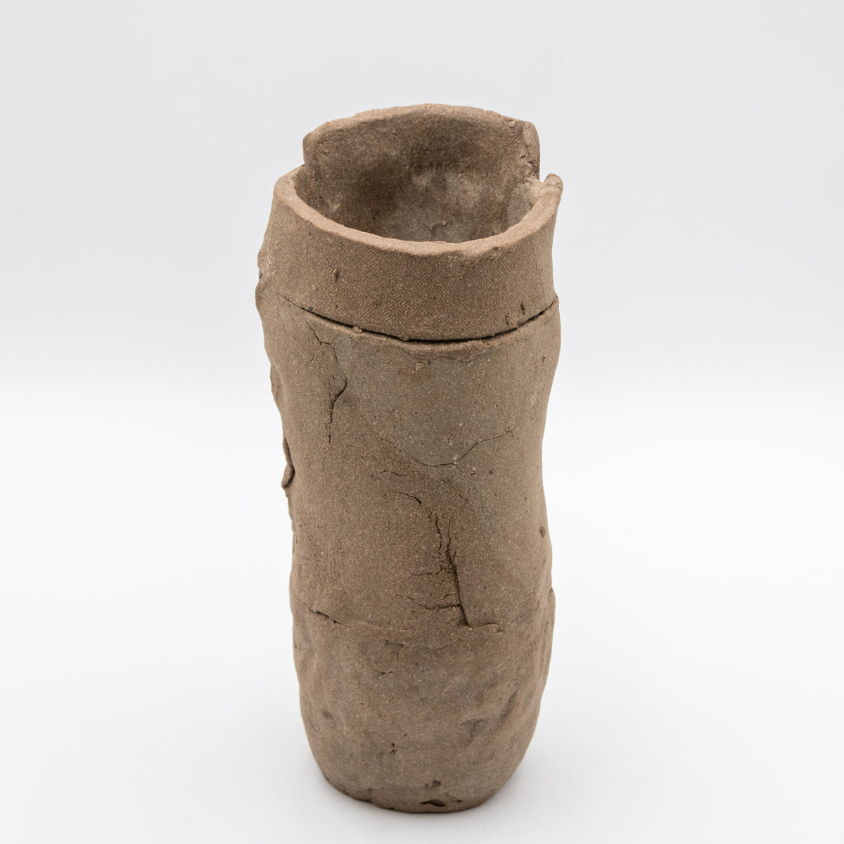 Unglazed Stoneware & Porcelain Vessel