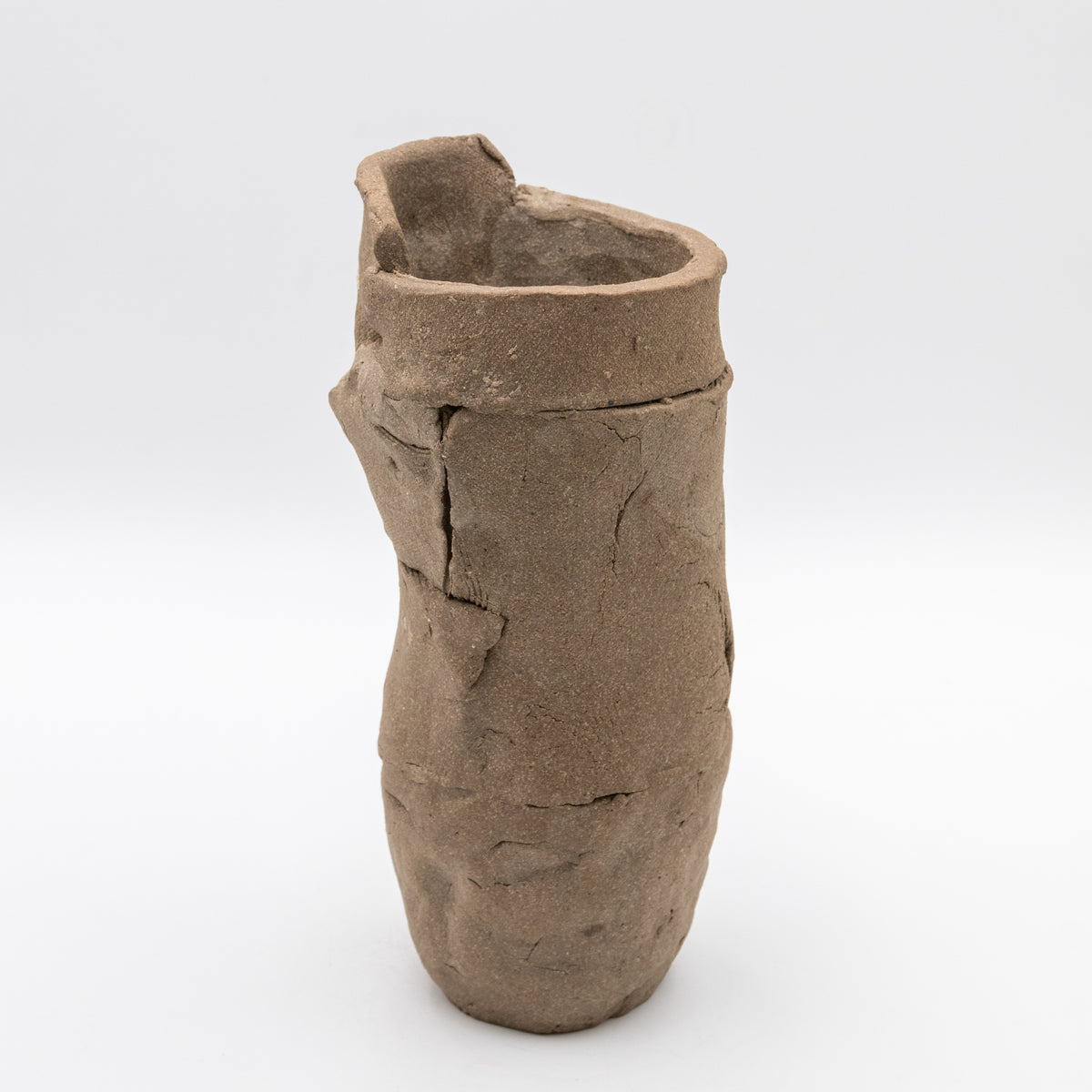 Unglazed Stoneware & Porcelain Vessel