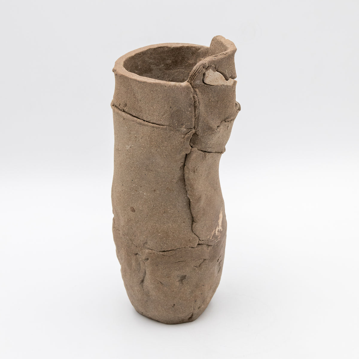 Unglazed Stoneware & Porcelain Vessel