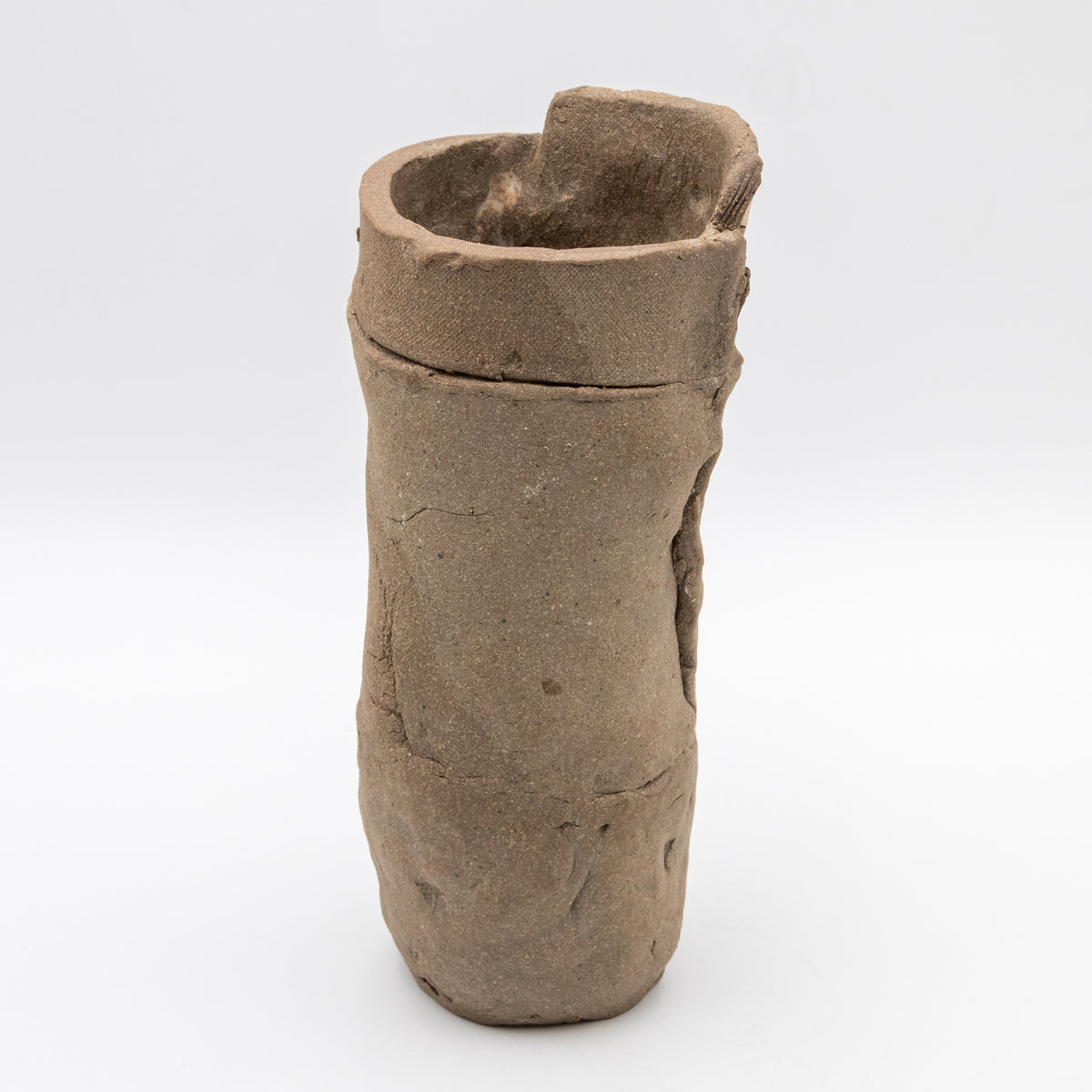 Unglazed Stoneware & Porcelain Vessel