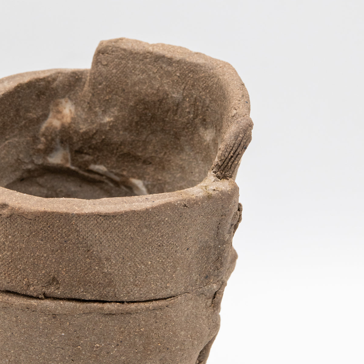 Unglazed Stoneware & Porcelain Vessel
