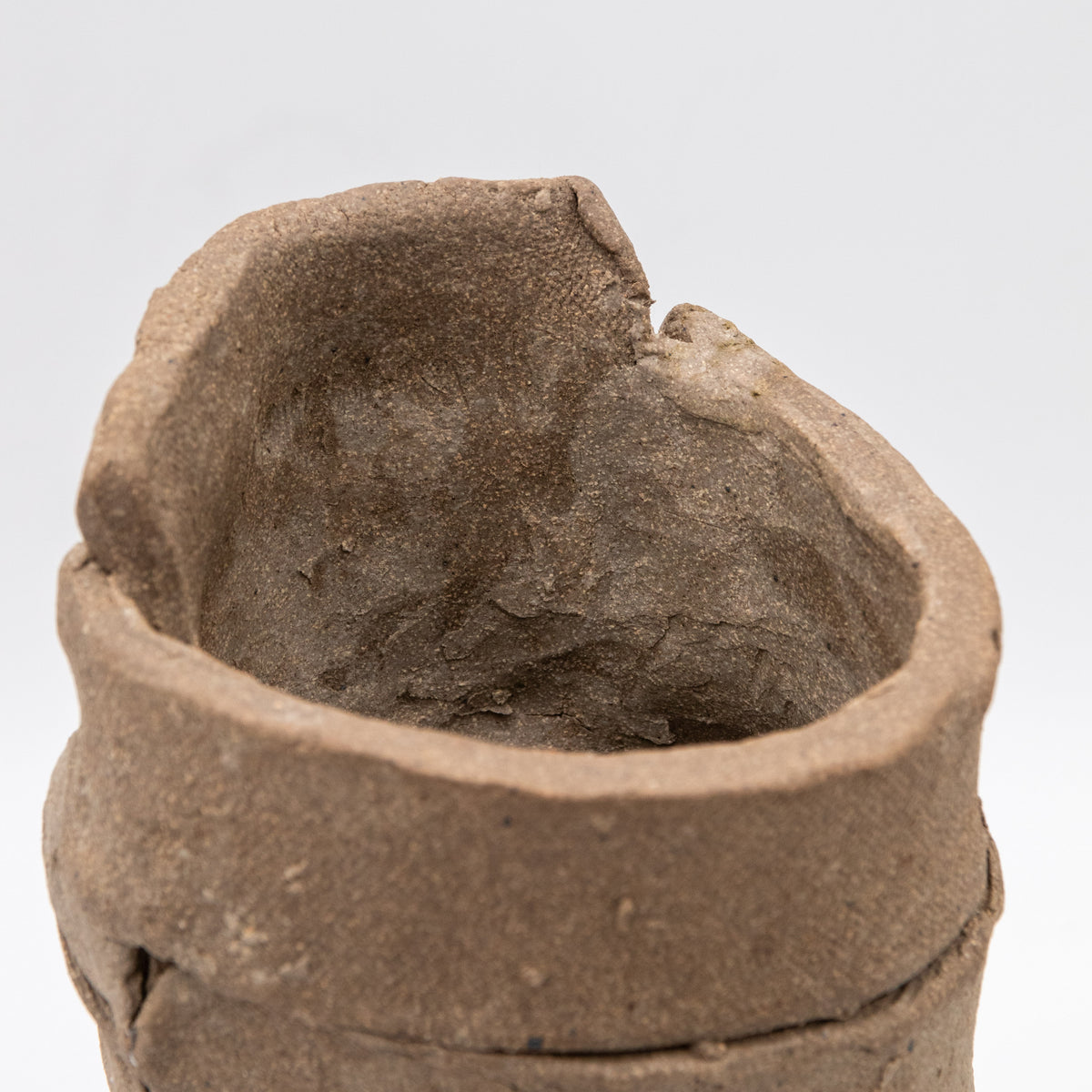 Unglazed Stoneware & Porcelain Vessel