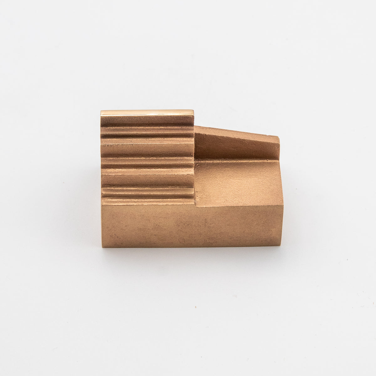 'Step' View Point Abstract Bronze Flag Sculpture- Polished