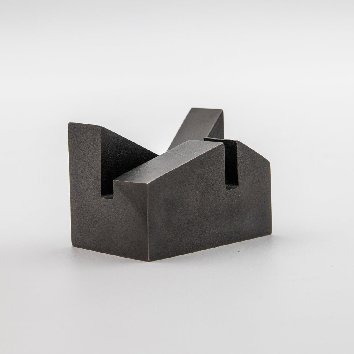 'Mountain' View Point Abstract Bronze Flag Sculpture- Blackened