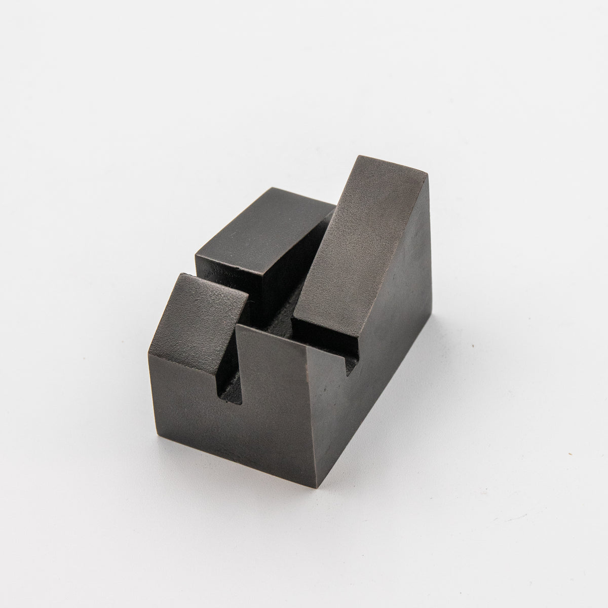 'Mountain' View Point Abstract Bronze Flag Sculpture- Blackened