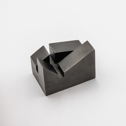 'Mountain' View Point Abstract Bronze Flag Sculpture- Blackened