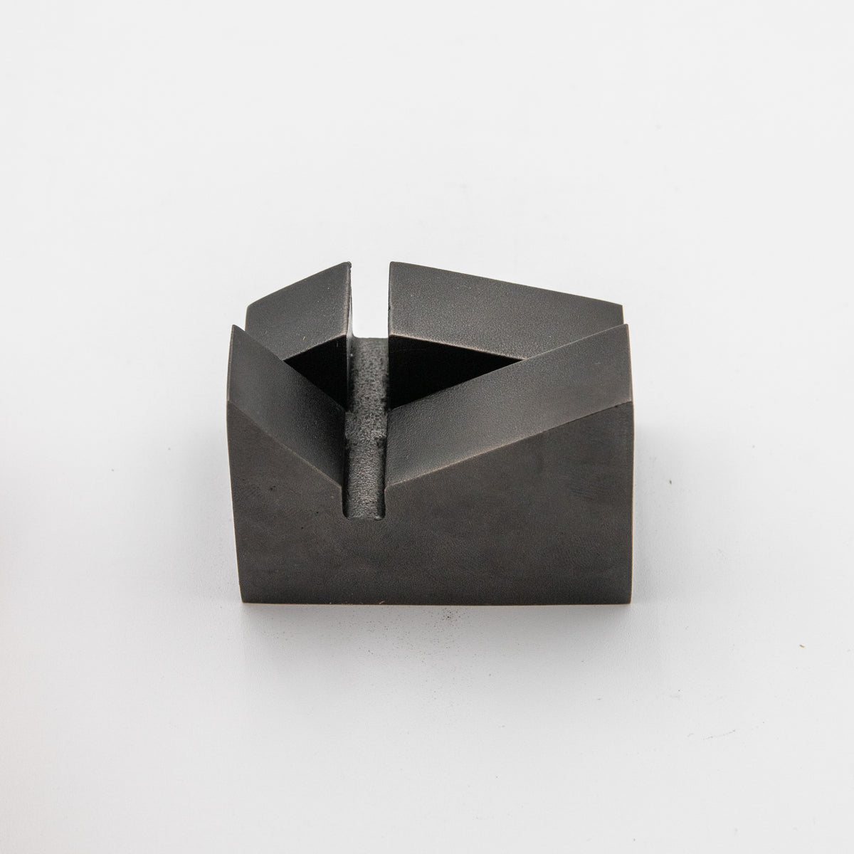 'Mountain' View Point Abstract Bronze Flag Sculpture- Blackened