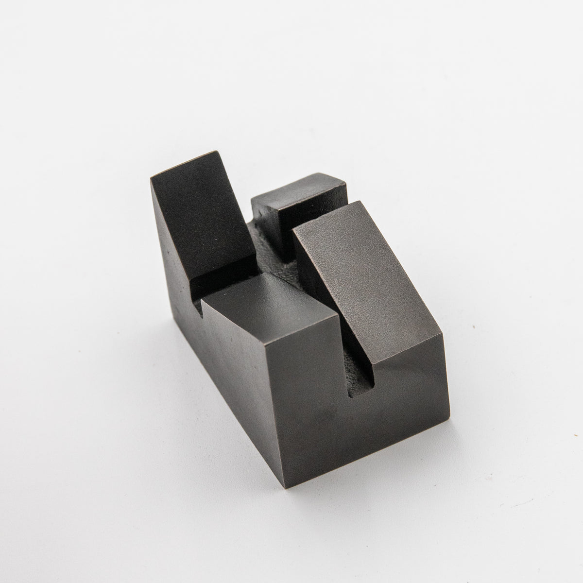 'Mountain' View Point Abstract Bronze Flag Sculpture- Blackened