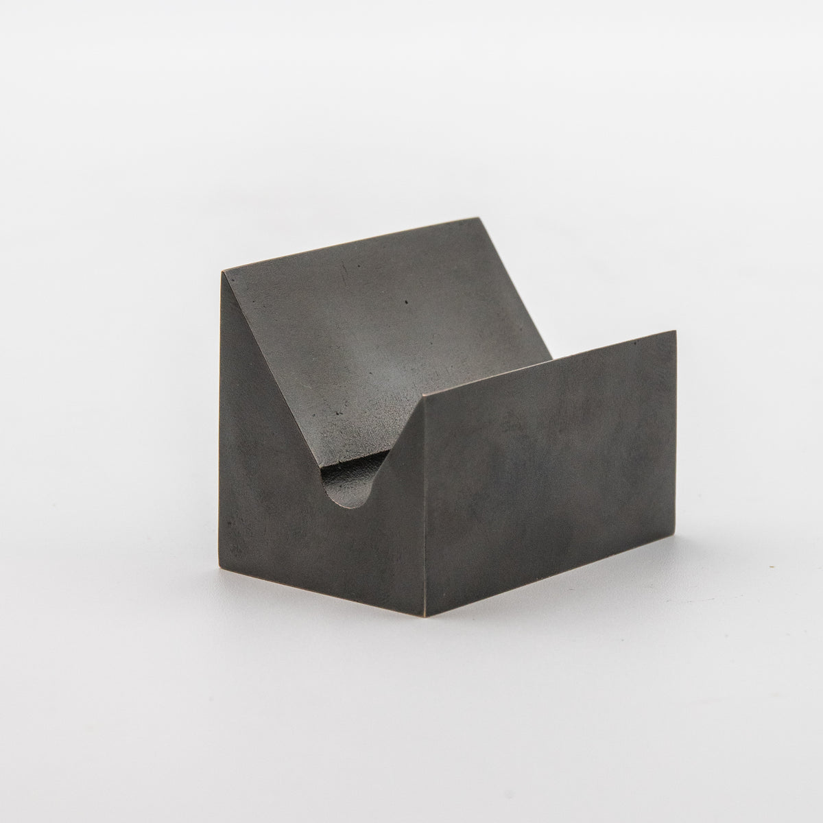 'Slope' View Point Abstract Bronze Flag Sculpture- Blackened