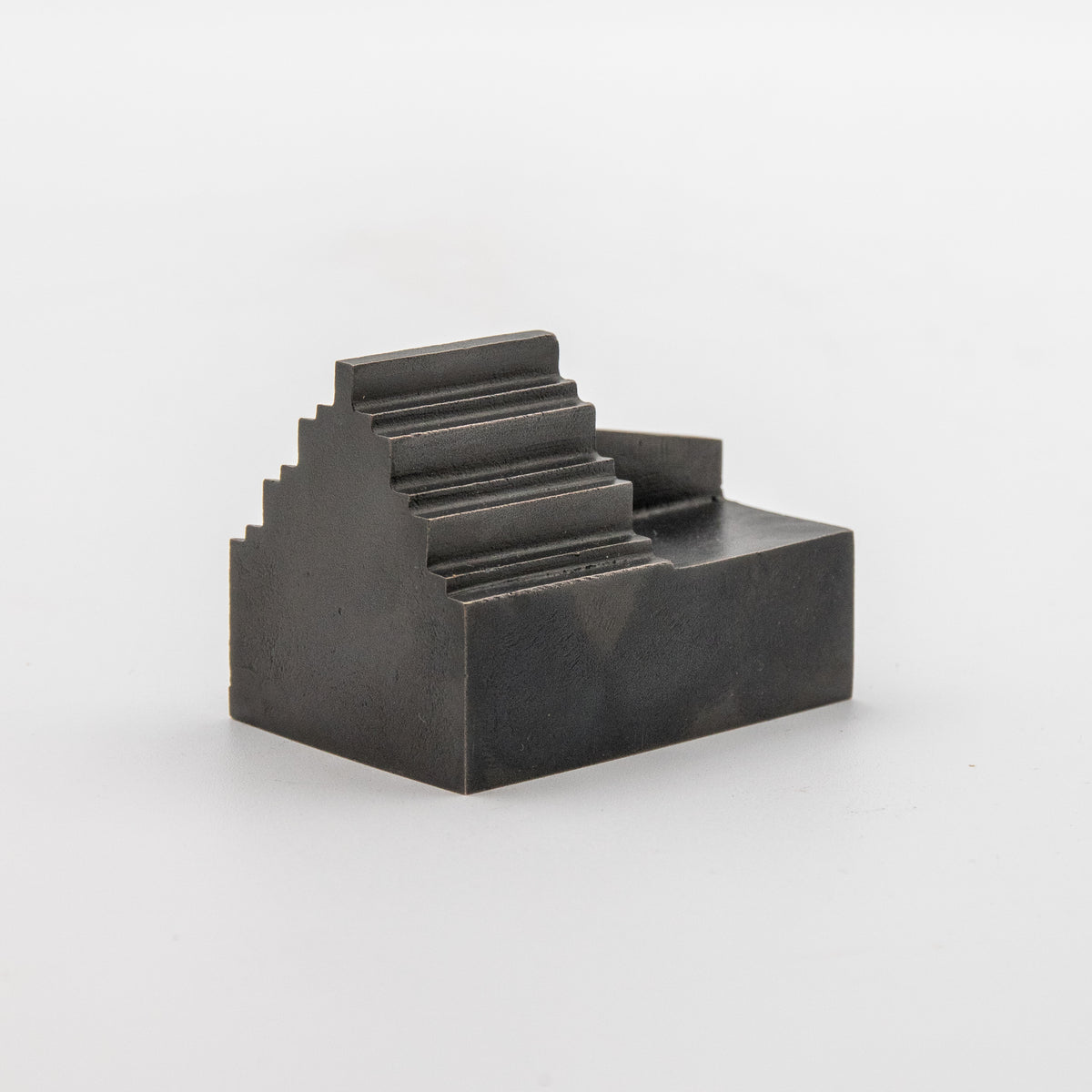 'Step' View Point Abstract Bronze Flag Sculpture- Blackened