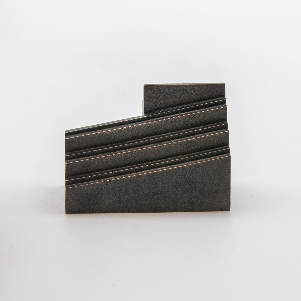 'Step' View Point Abstract Bronze Flag Sculpture- Blackened