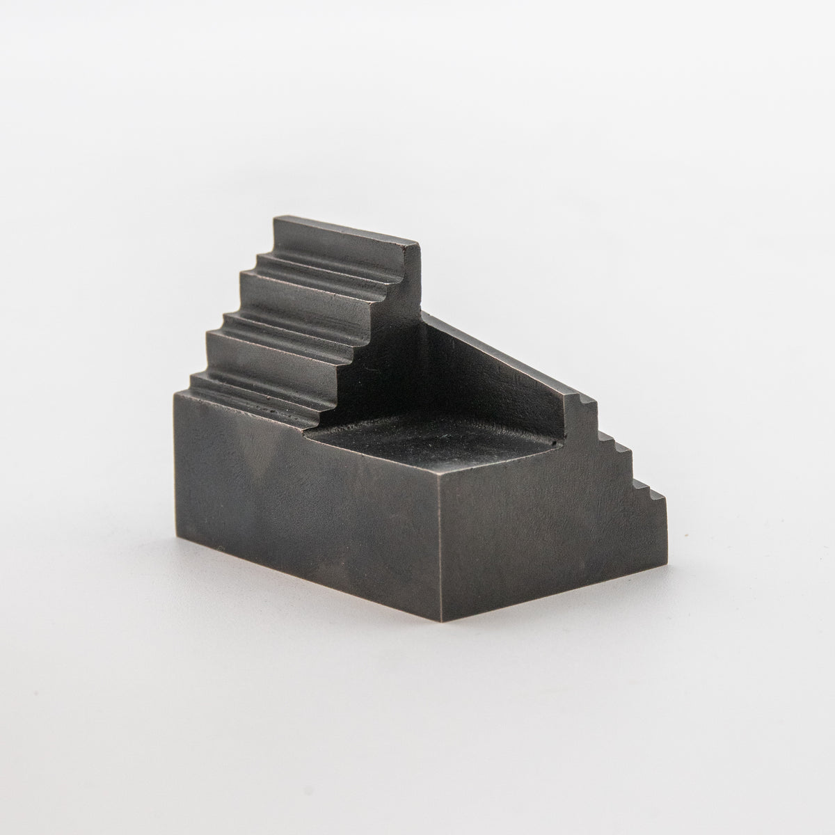 'Step' View Point Abstract Bronze Flag Sculpture- Blackened