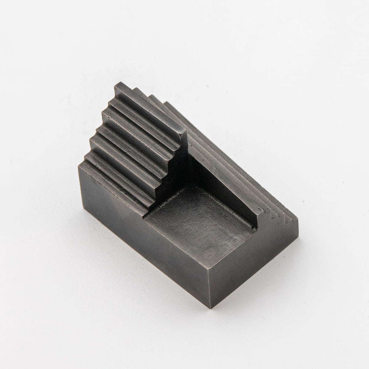 'Step' View Point Abstract Bronze Flag Sculpture- Blackened