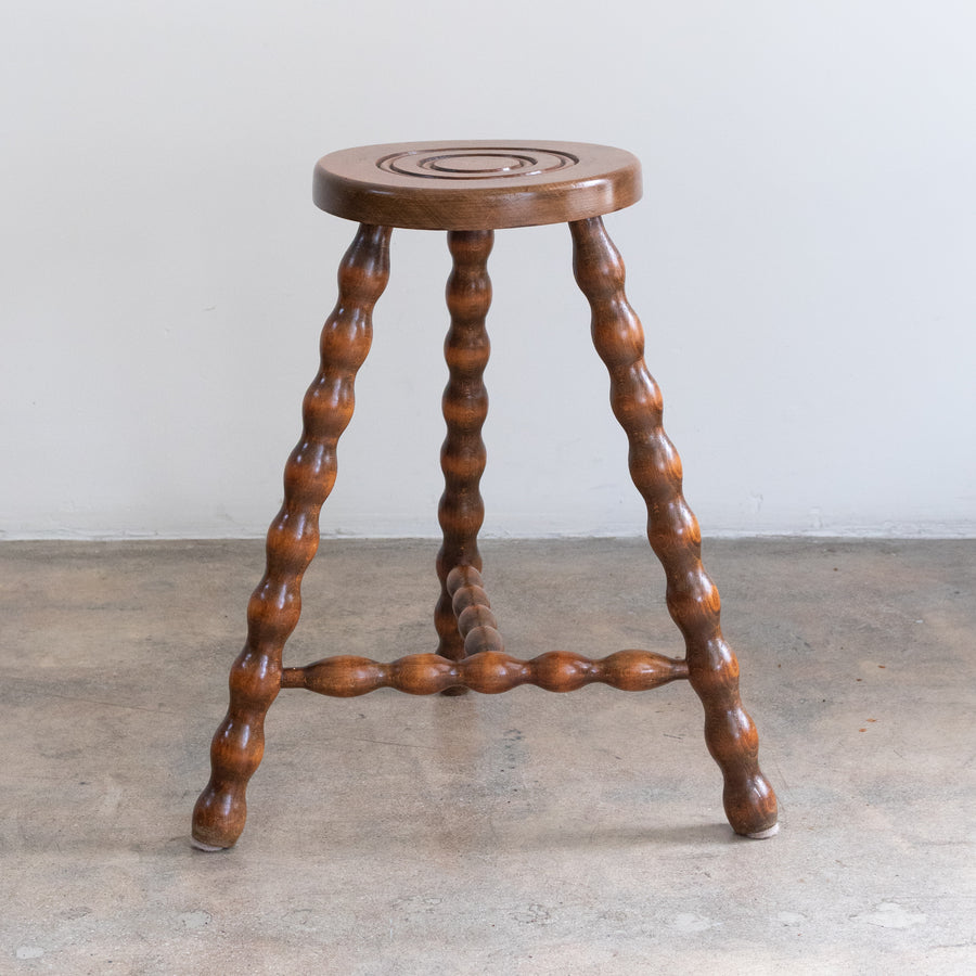 Brutalist Walnut Stools