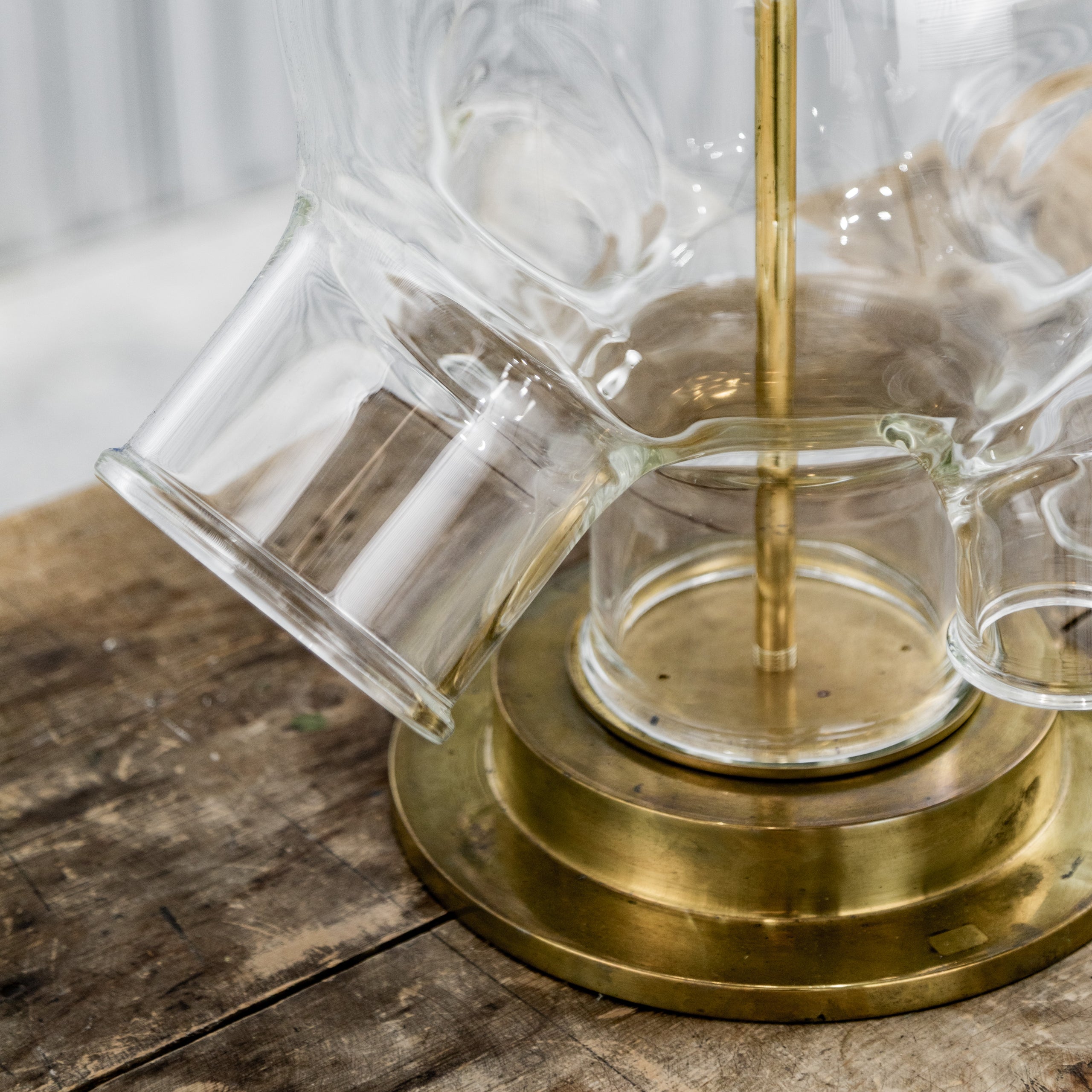 Monumental Vintage Lab Glass Table Lamp