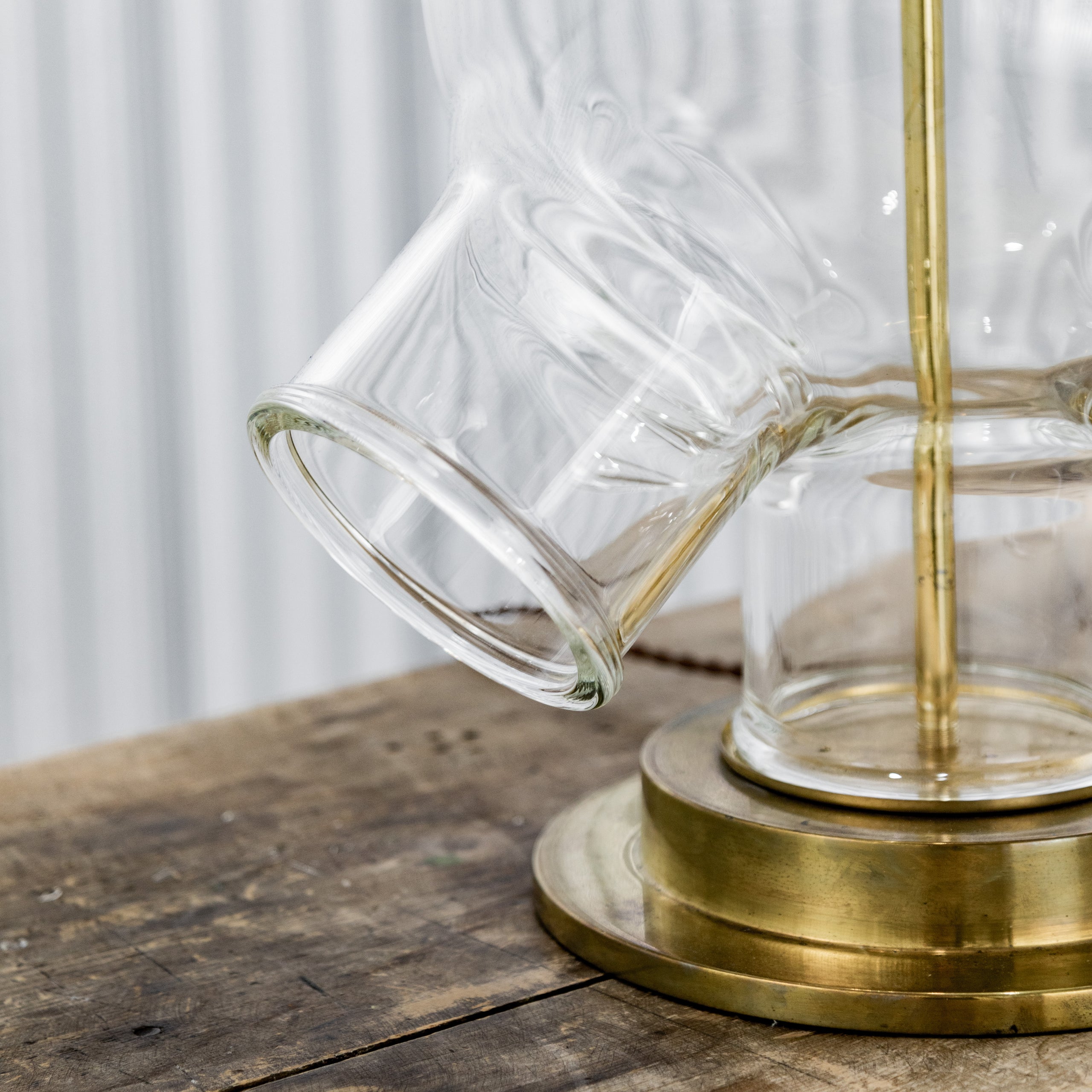 Monumental Vintage Lab Glass Table Lamp