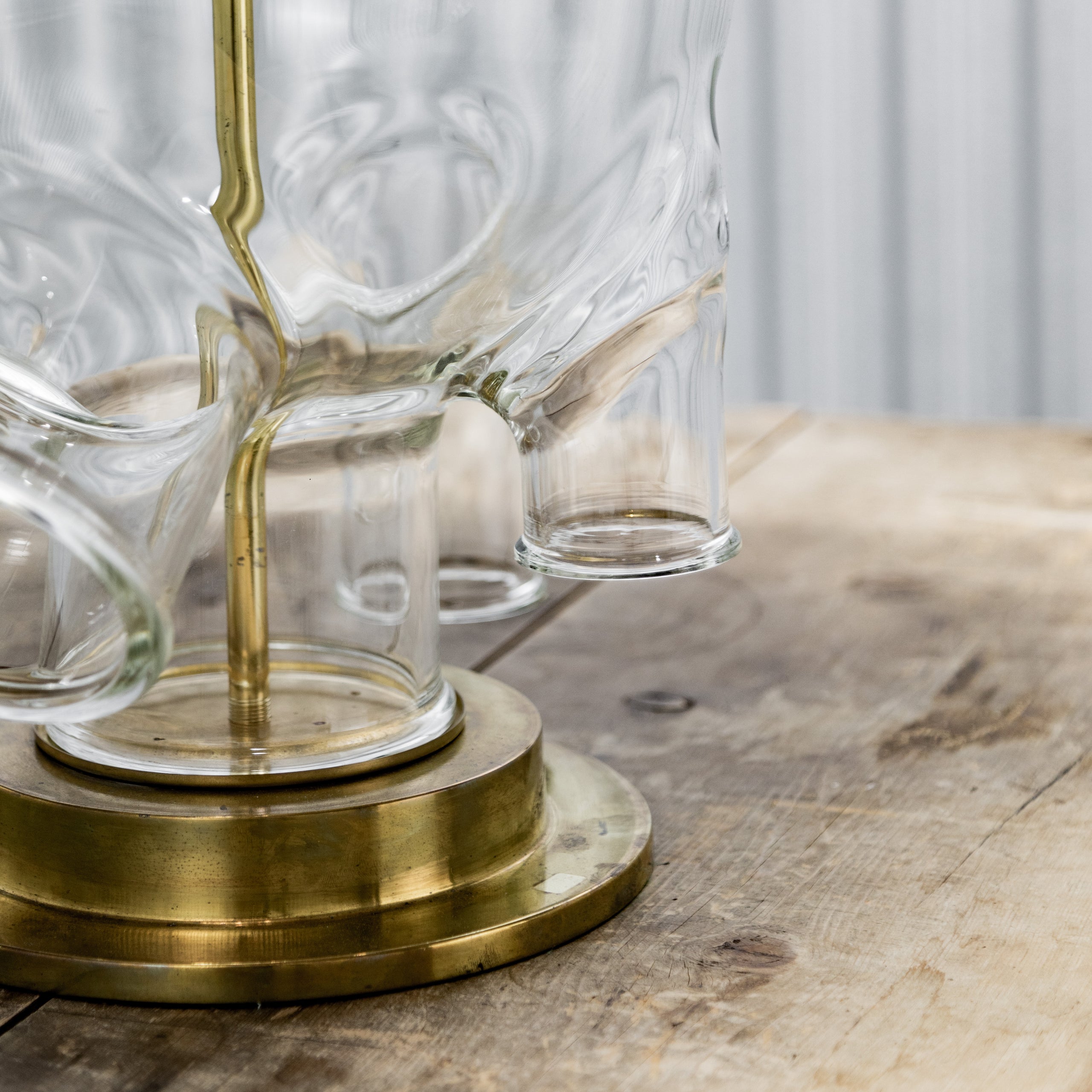 Monumental Vintage Lab Glass Table Lamp