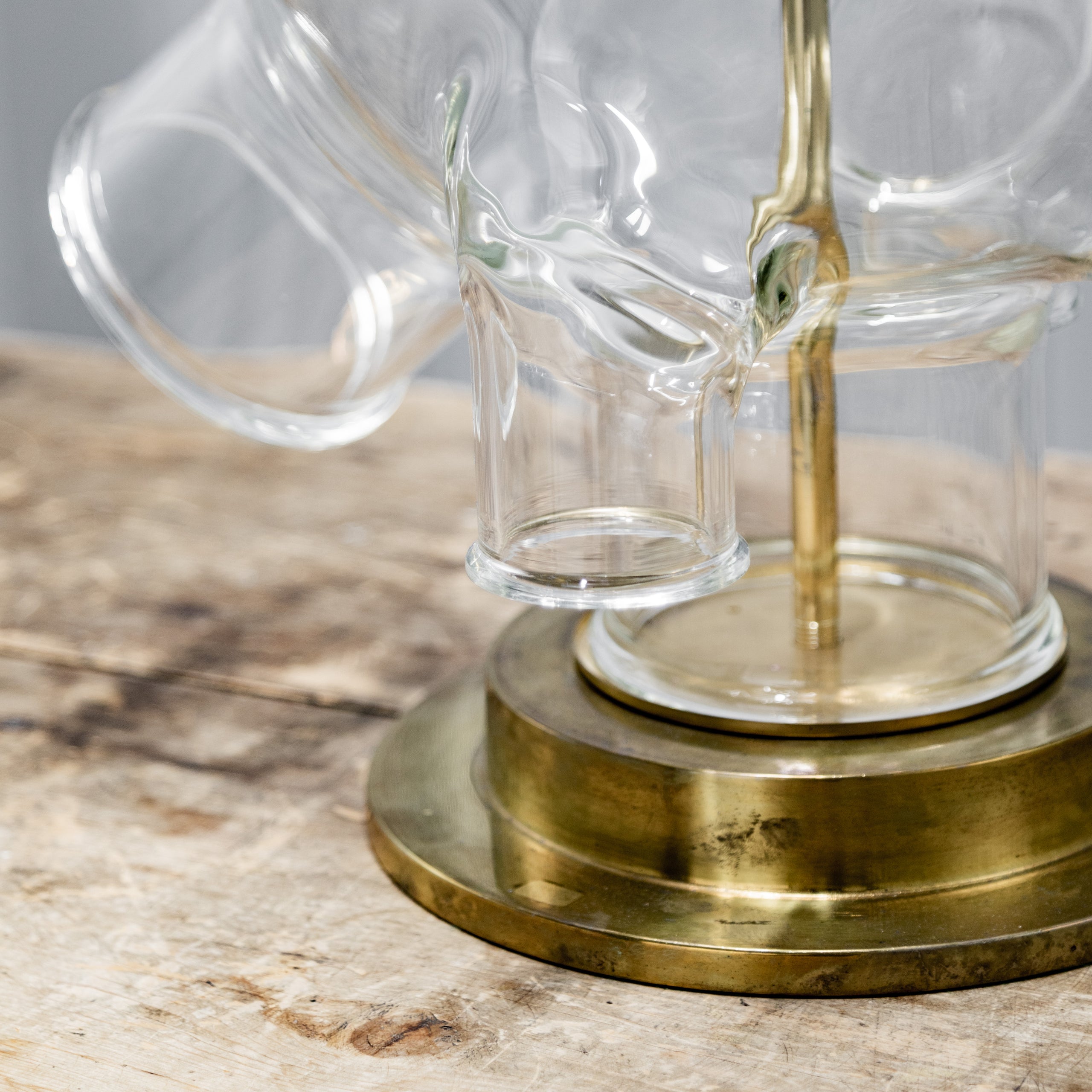 Monumental Vintage Lab Glass Table Lamp