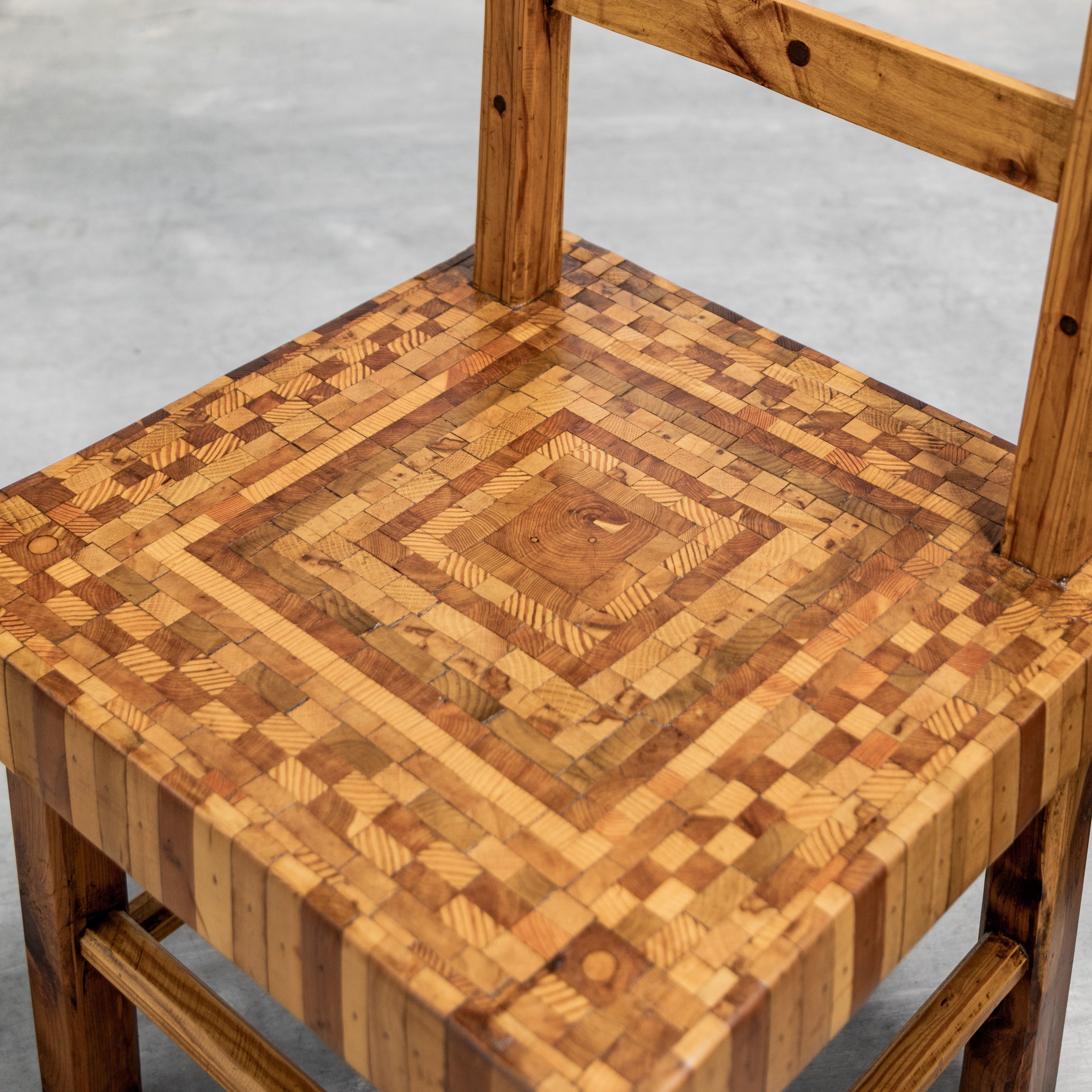 American Folk Art Marquetry Chairs