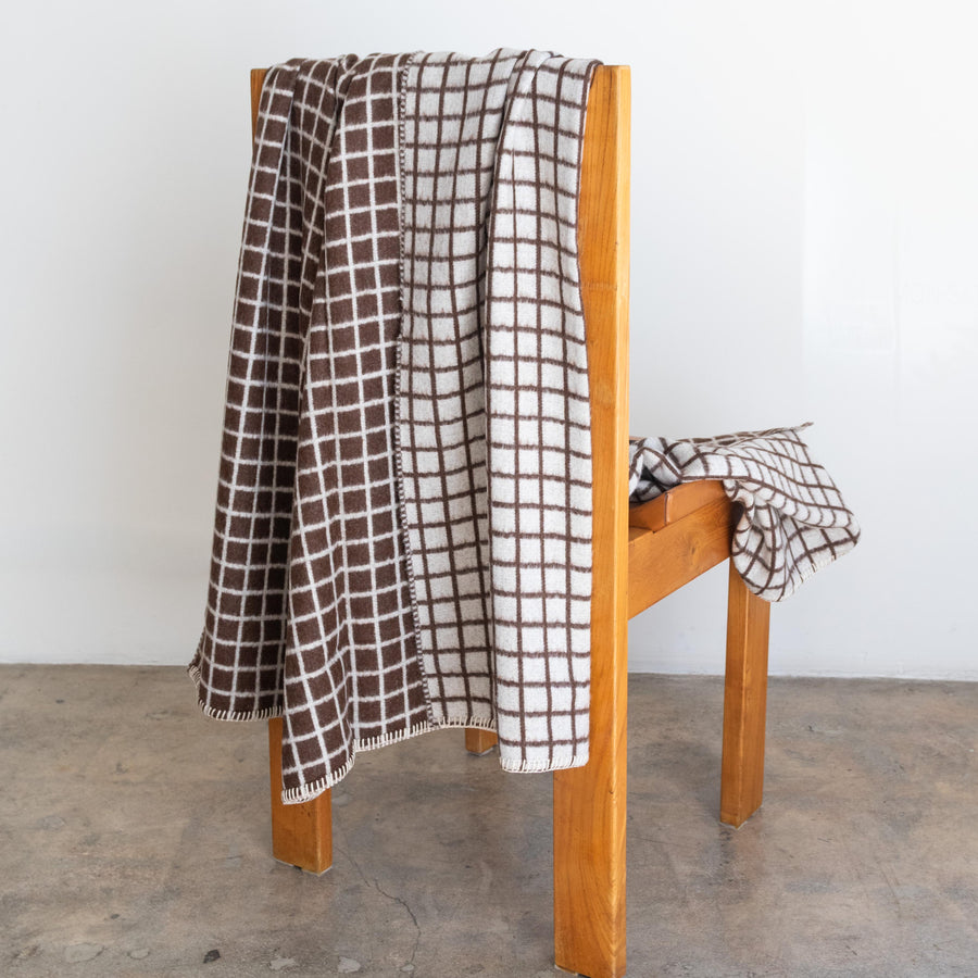 'Floyd' Reversible Throw - Coffee