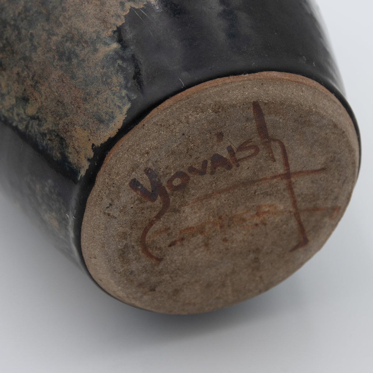 Deep Umber Glazed Ceramic Vase