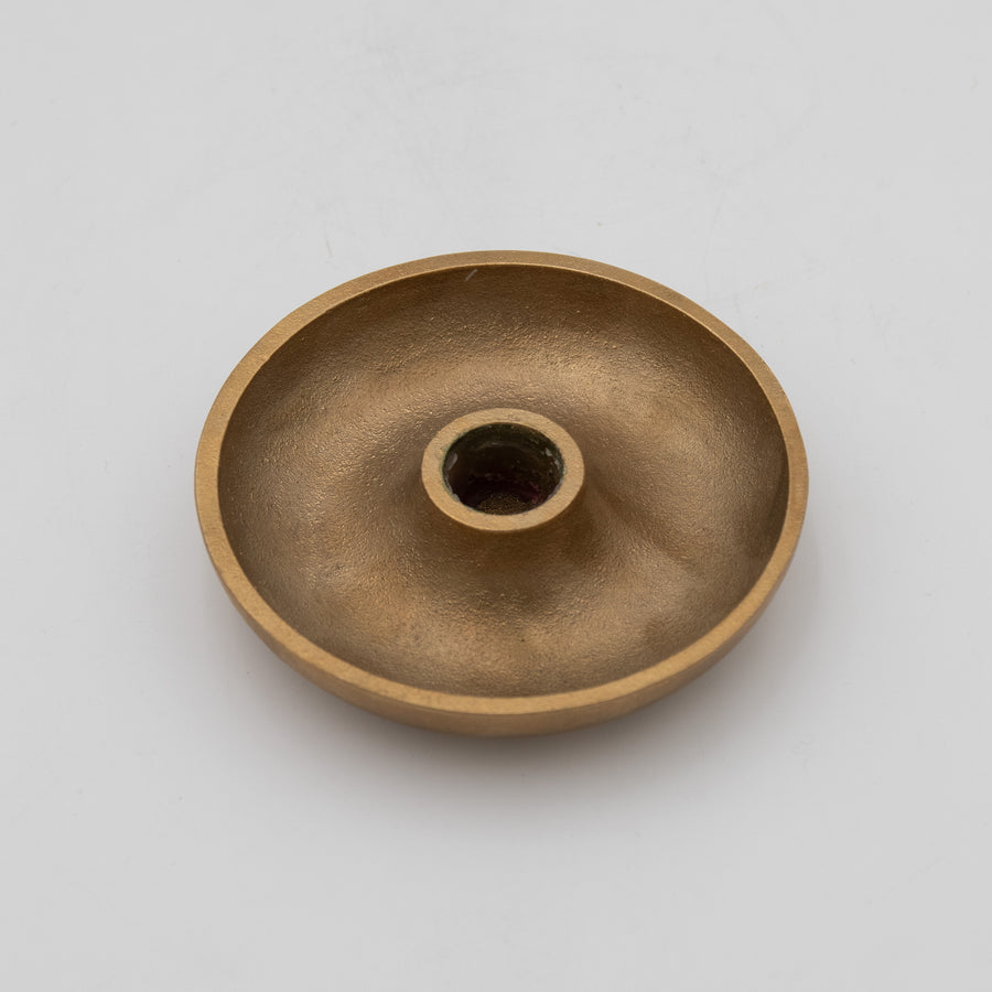 Brass Candle Stand with Hurricane Glass