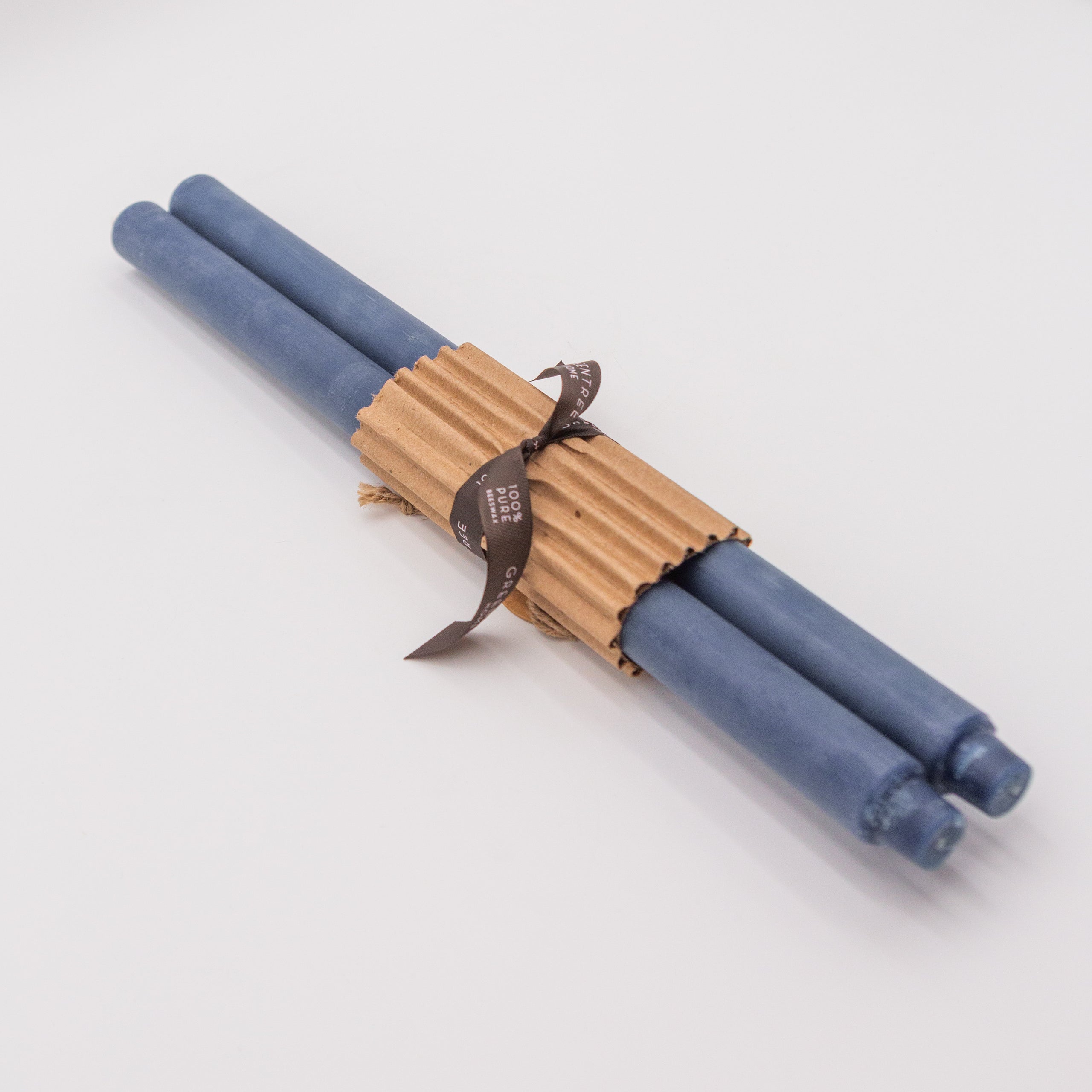 Beeswax Pillar Candles - Cobalt
