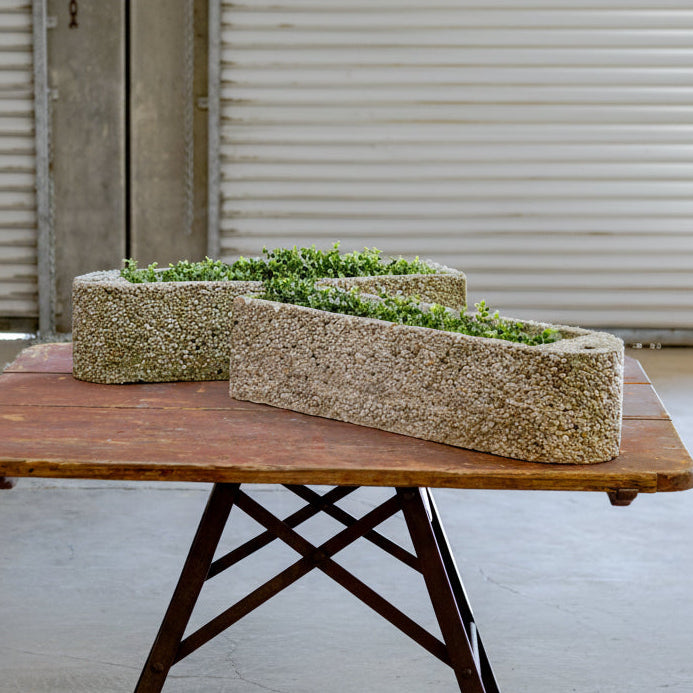 Pea Gravel Concrete Modular Planter