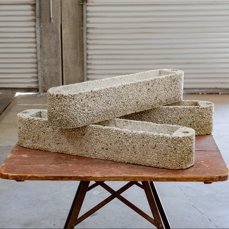 Pea Gravel Concrete Modular Planter