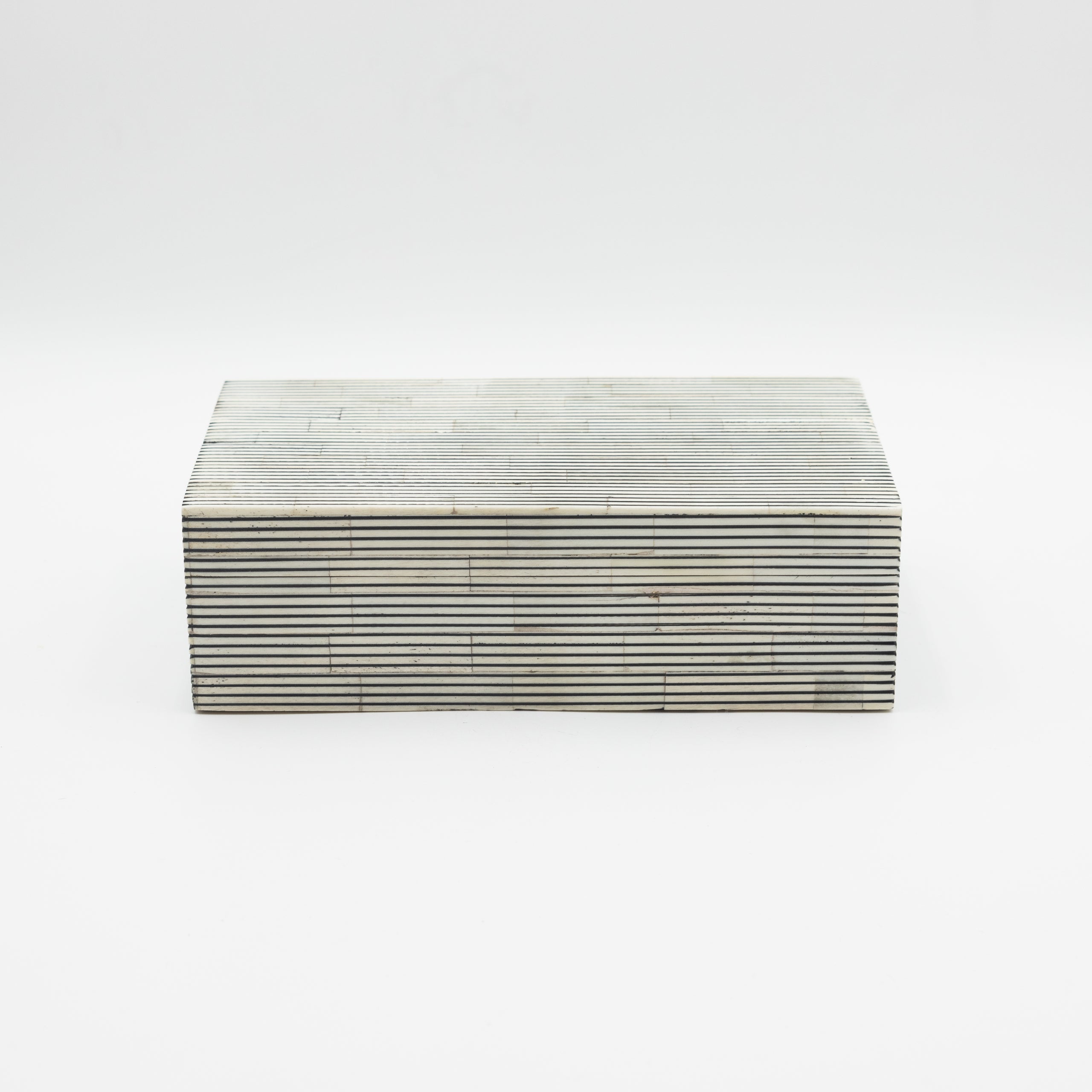 Bone Inlay + Ebony Pinstripe Box