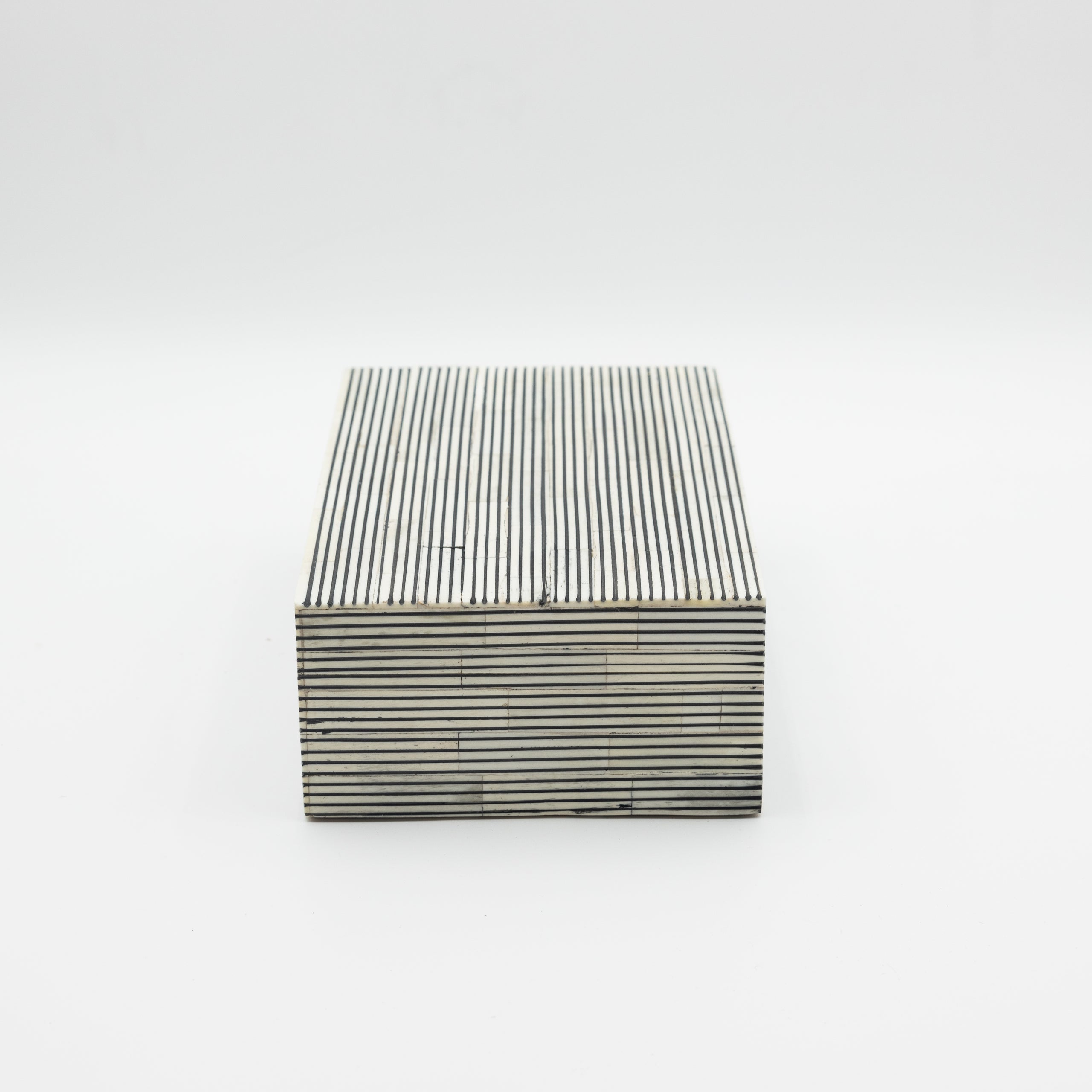 Bone Inlay + Ebony Pinstripe Box