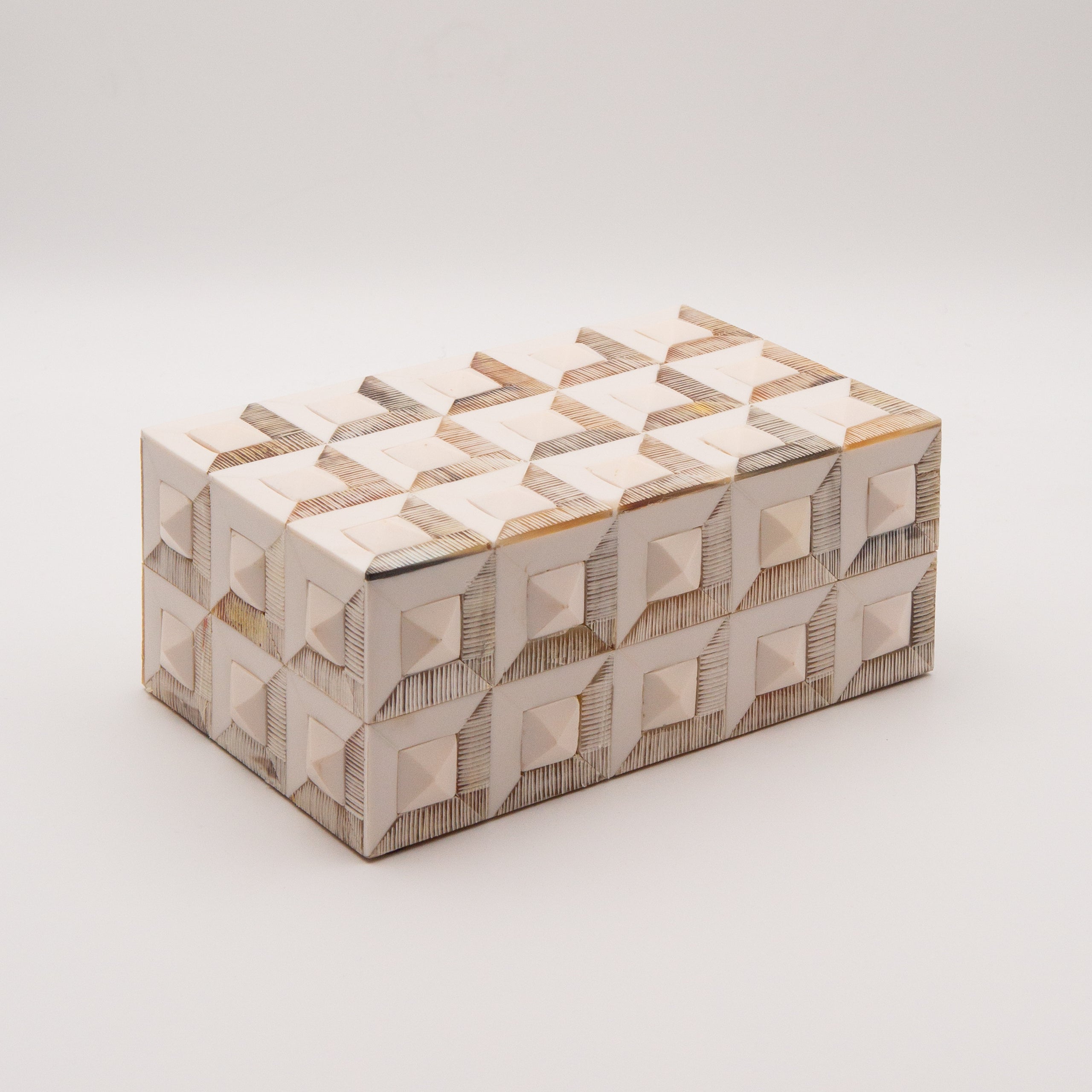 Horn + Ivory Bone Inlay Box