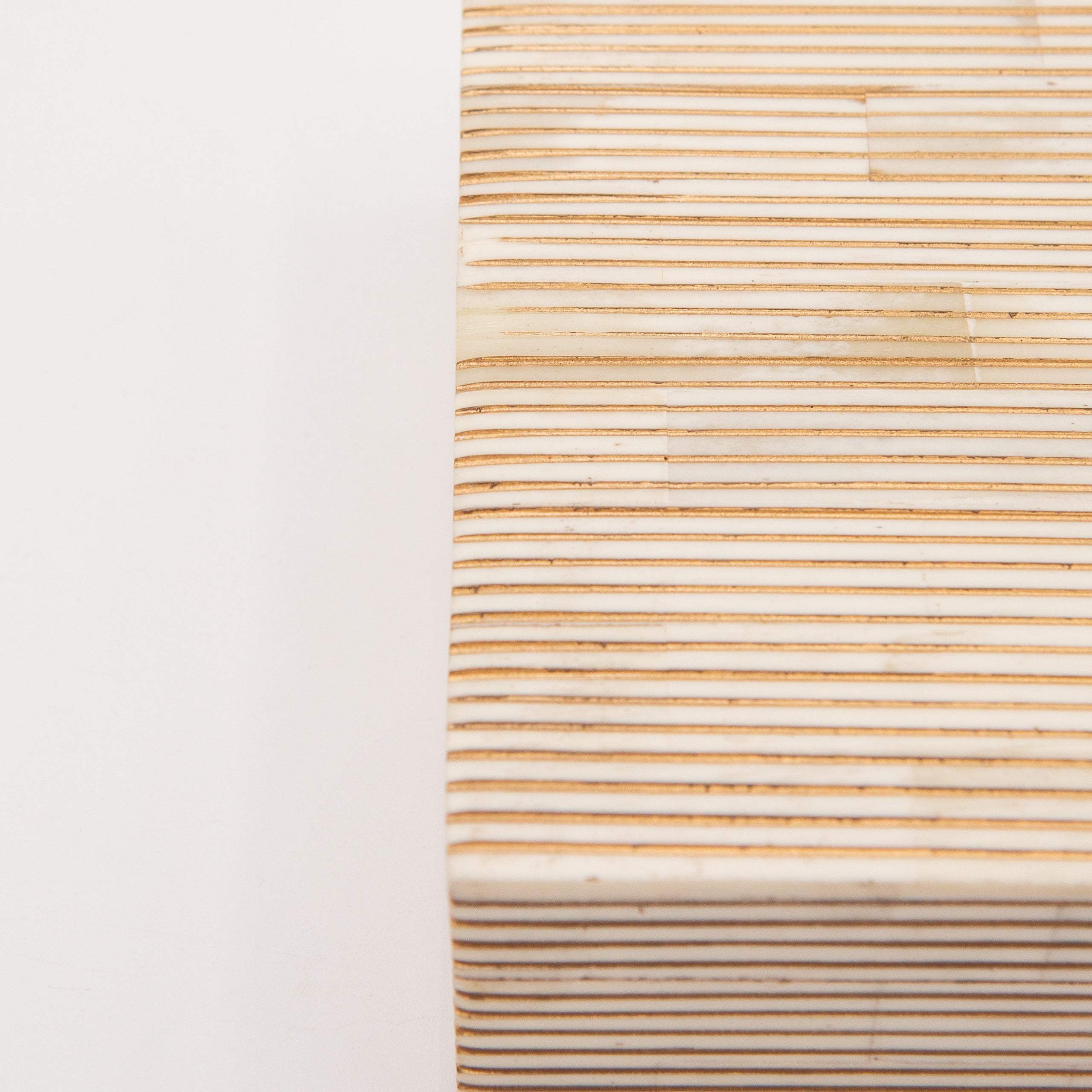 Bone Inlay + Brass Pinstripe Box