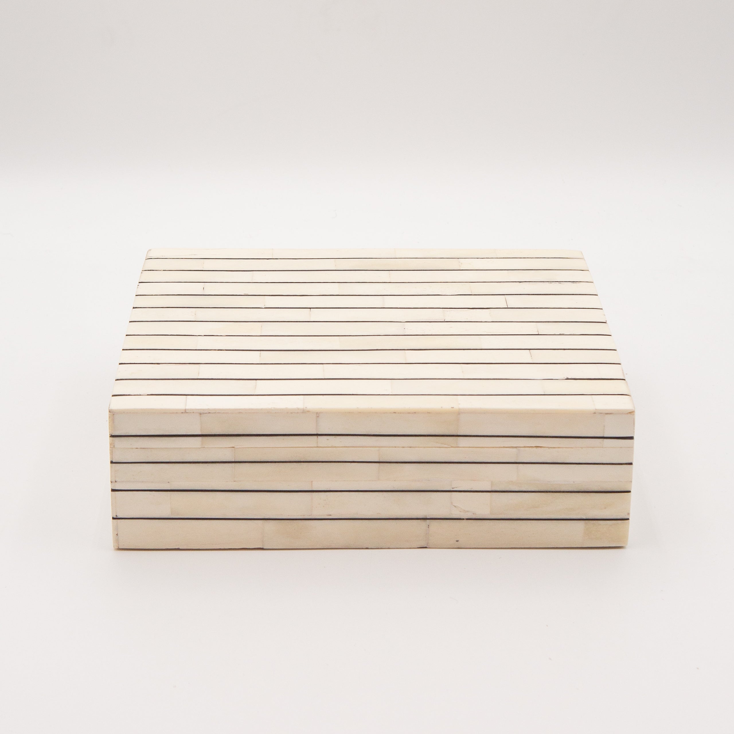 Bone Inlay + Ebony Pinstripe Box