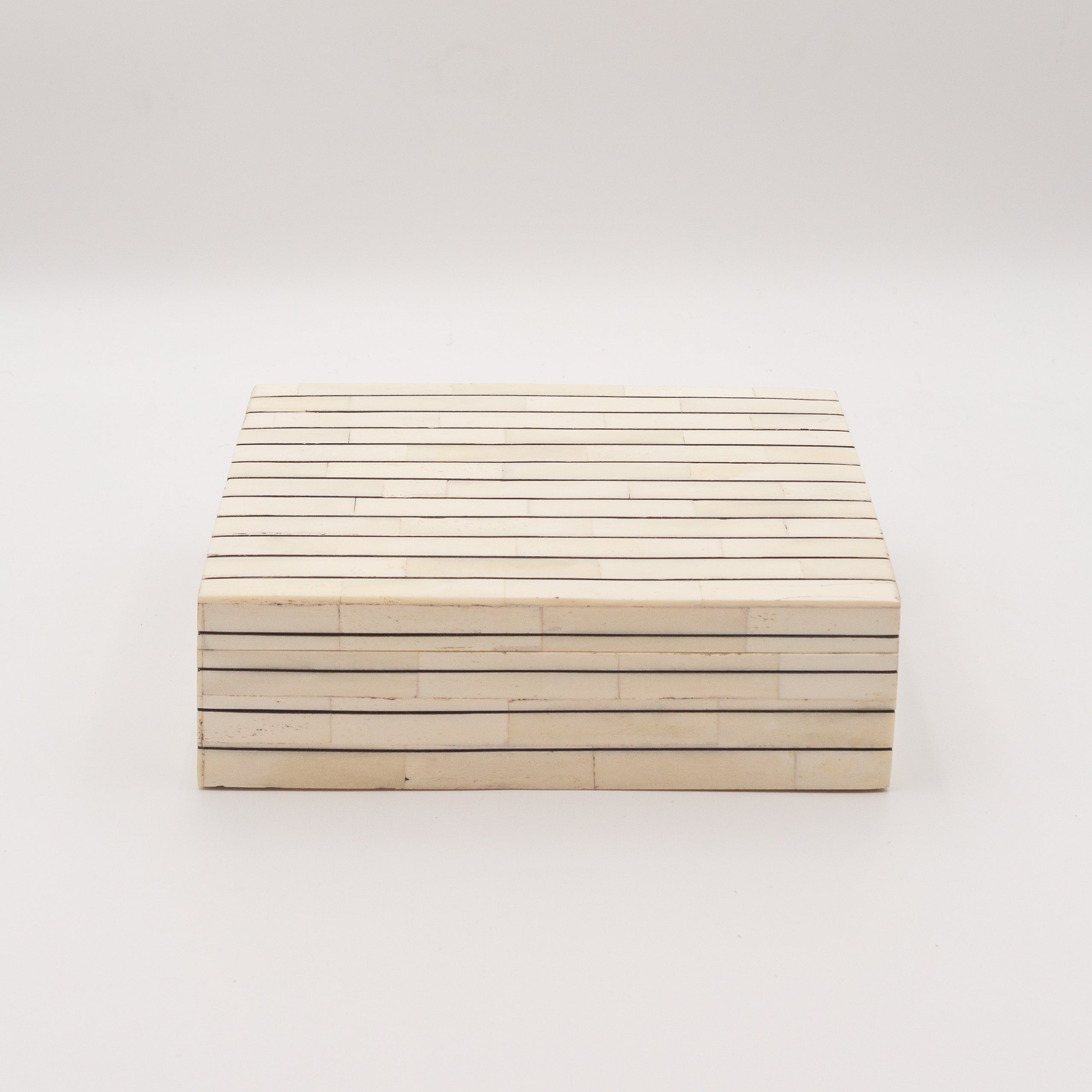 Bone Inlay + Ebony Pinstripe Box