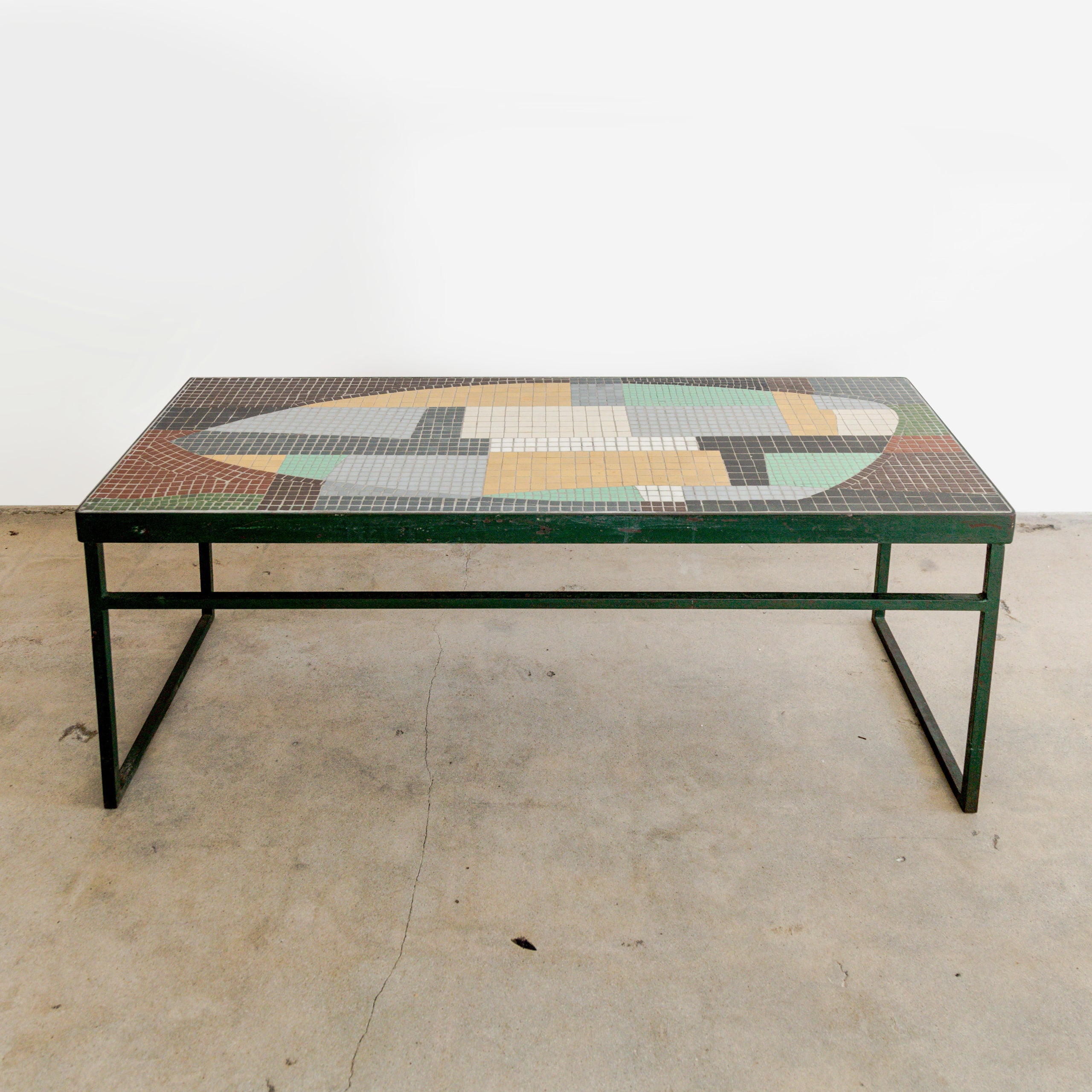 Glass Mosaic Tile Top Cocktail Table