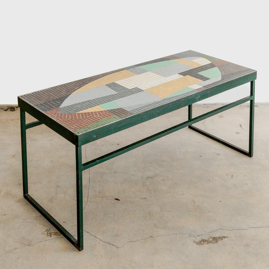 Glass Mosaic Tile Top Cocktail Table