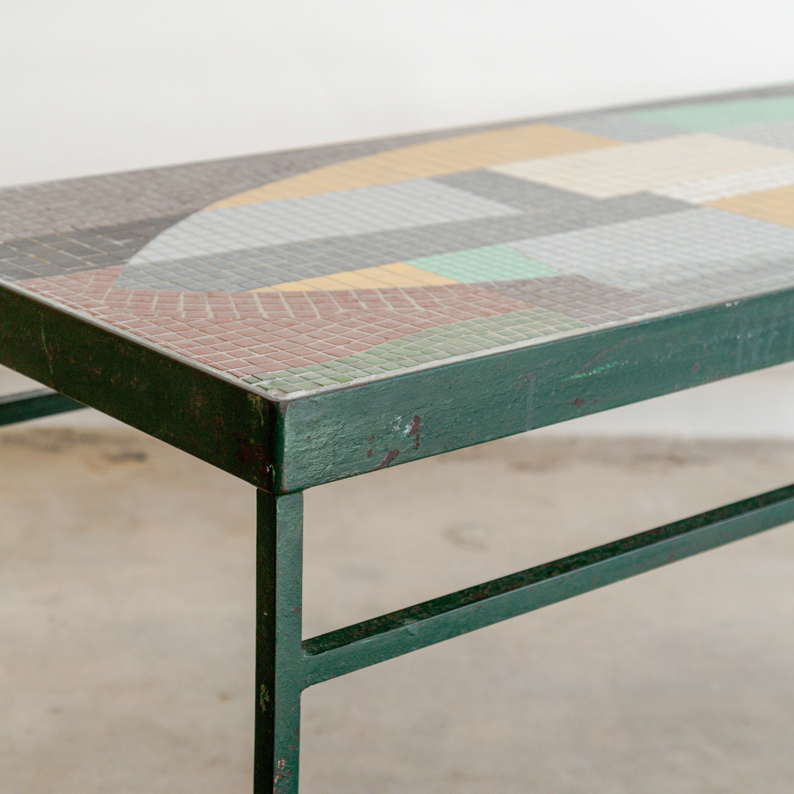 Glass Mosaic Tile Top Cocktail Table
