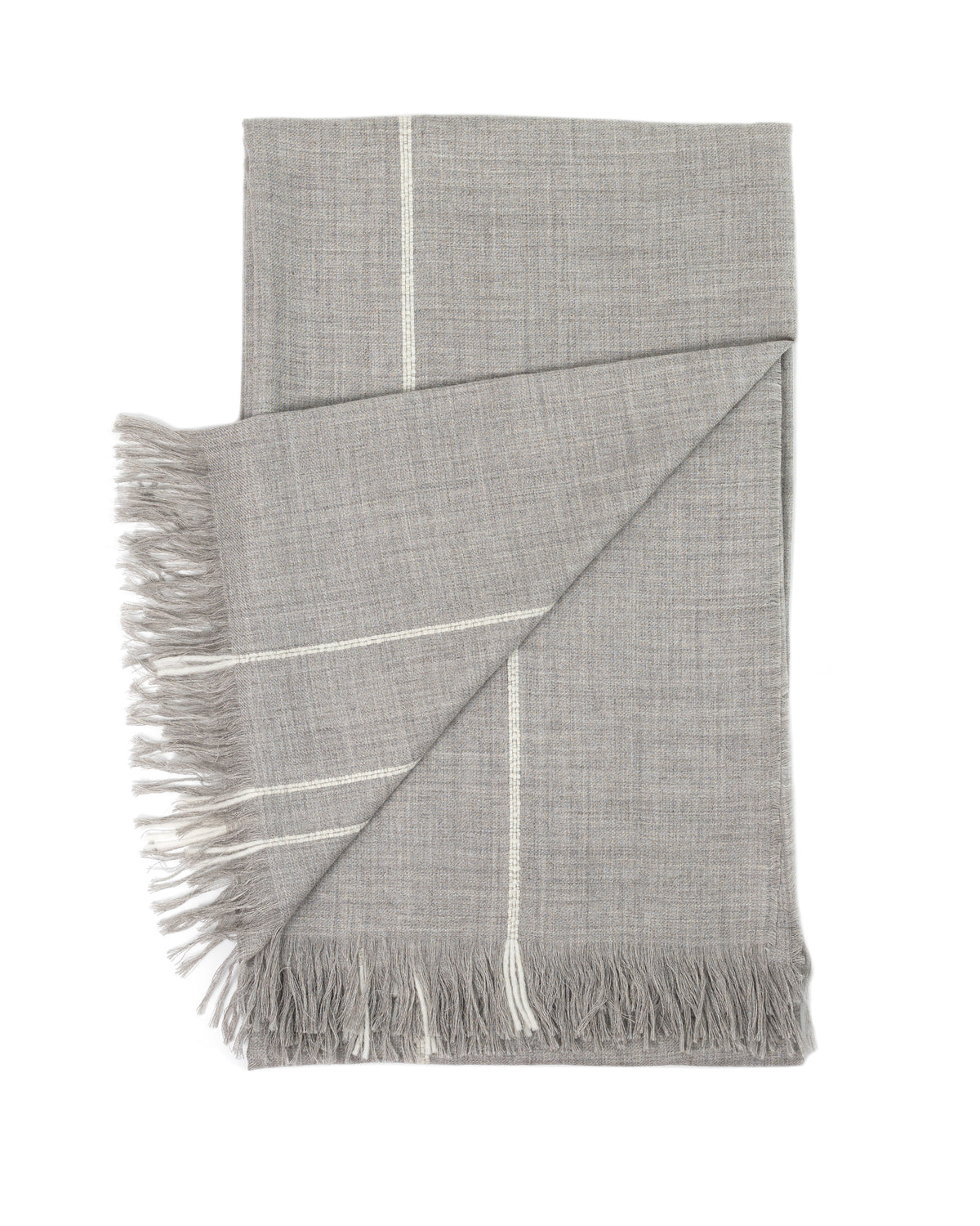 Fringed Baby Alpaca + Silk Throw
