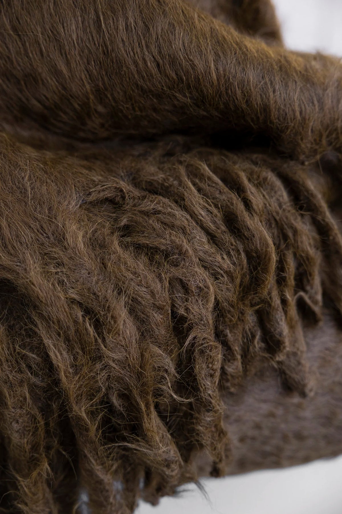 Chunky Suri Alpaca + Merino Wool Throw - Tobacco