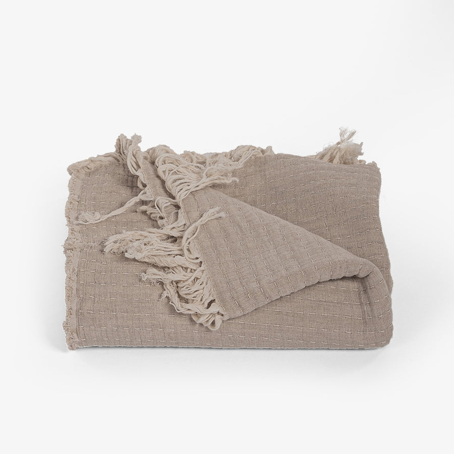 Natural Cotton Gauze Throw